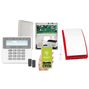 ZESTAW ALARMOWY SATEL PERFECTA 64 M OPU-3P + PRF-LCD-A2 + SYRENA SP-4001R + ACU-280